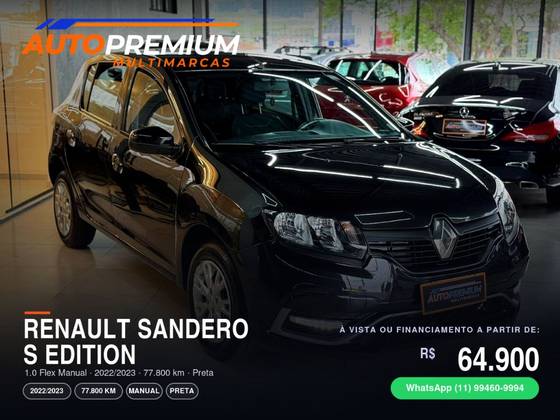RENAULT SANDERO 1.0 12V SCE FLEX S EDITION MANUAL RENAULT SANDERO 1.0 12V SCE FLEX S EDITION MANUAL